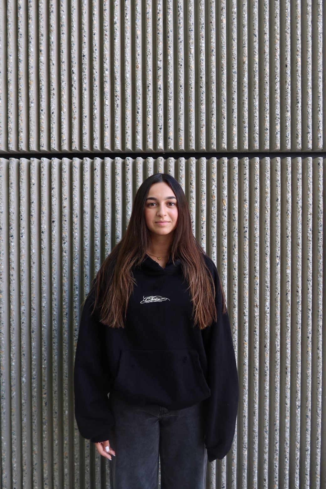 CHOICE Hoodie Black - front, worn