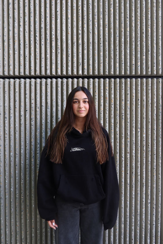 CHOICE Hoodie Black - front, worn